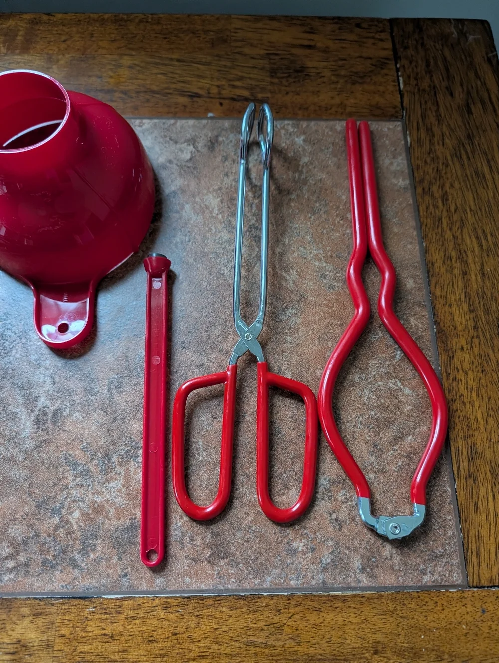 Crate & Barrel Canning Tool Set Red Stainless Steel New Open Box